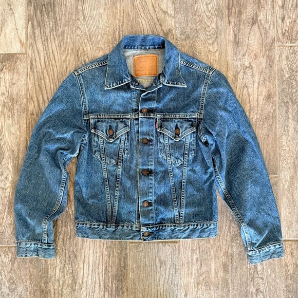 Vintage 90's Levi's 71507XX denim jacket 2nd Big E Red Made in JAPAN Size 38 - Picture 11 of 11